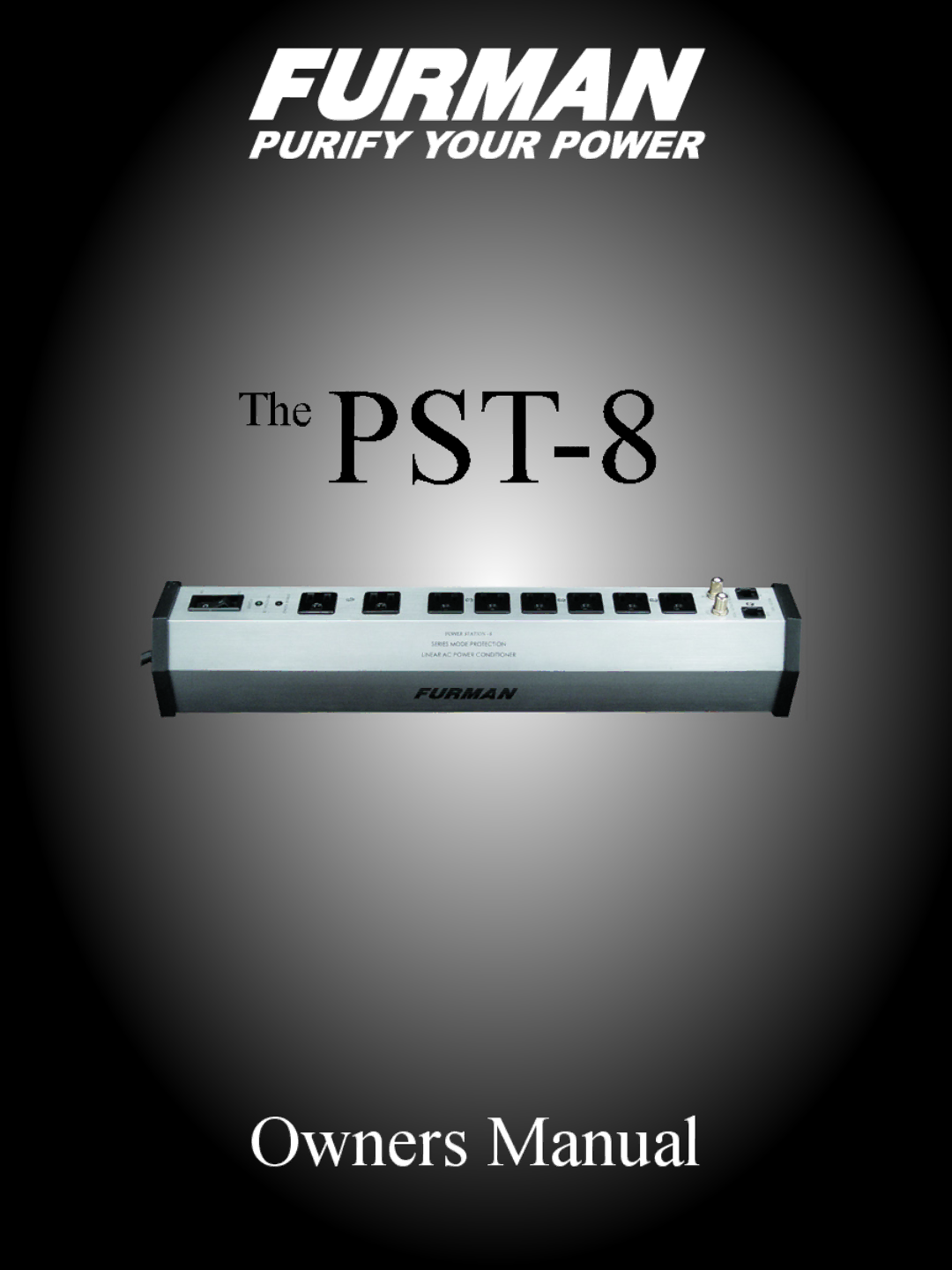 Furman Sound PST-8 owner manual 