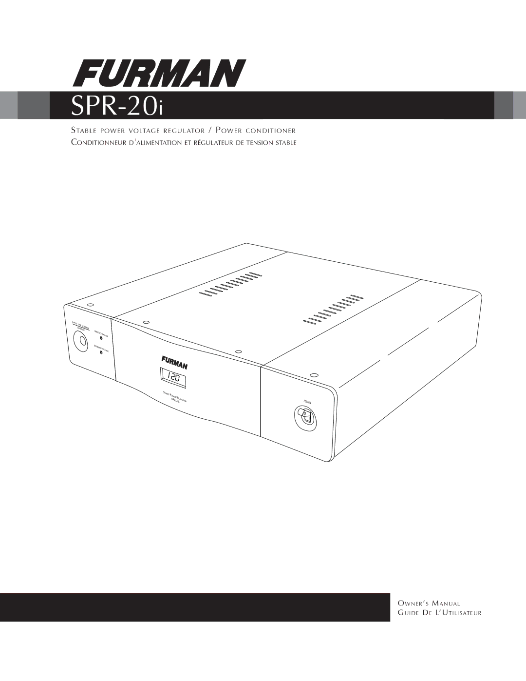 Furman Sound SPR-20i owner manual 