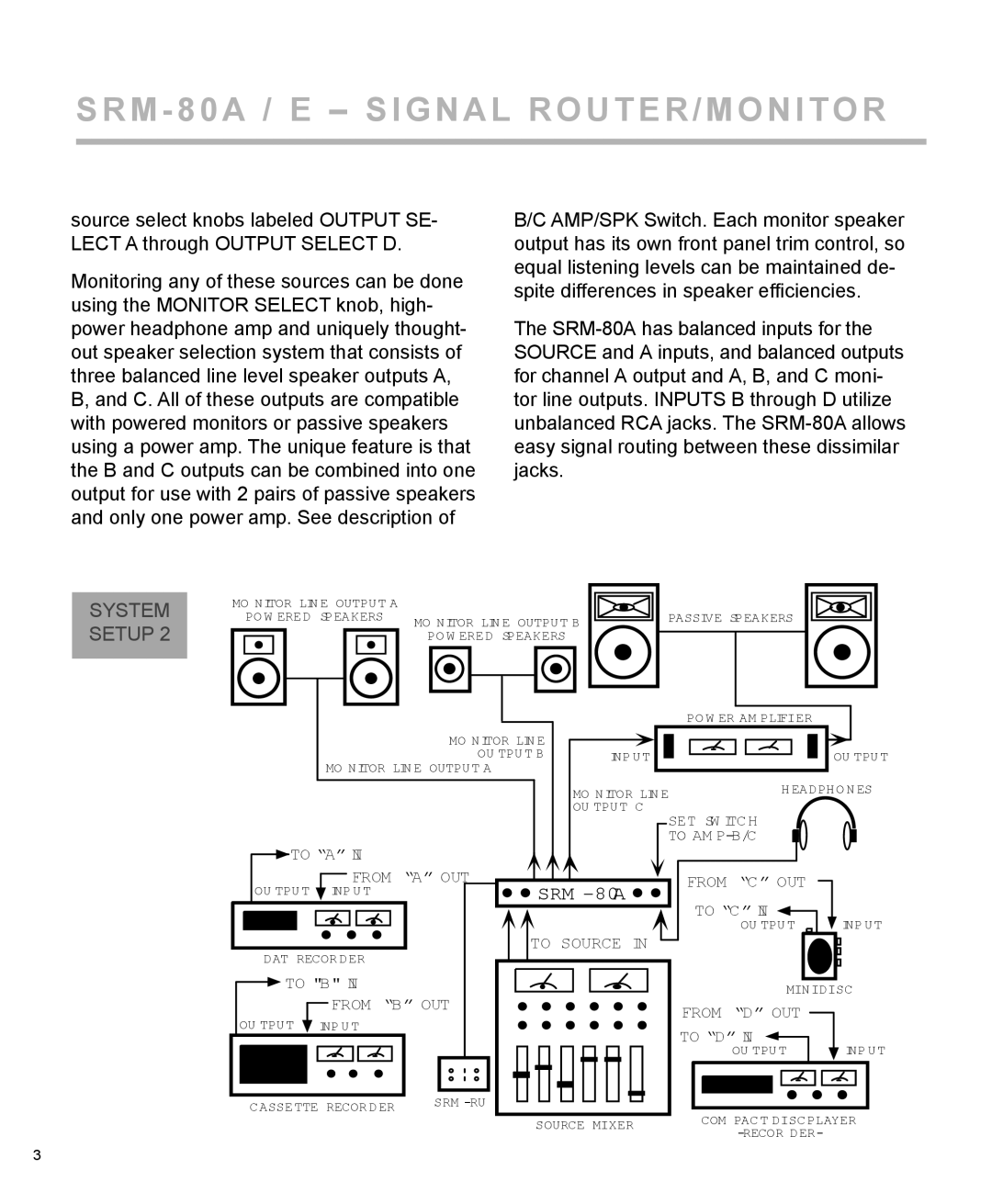 Furman Sound SRM-80A owner manual To a NI 