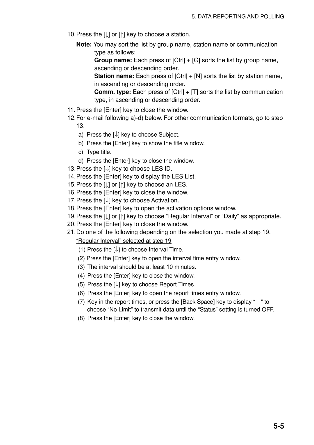 Furuno 16 manual Data Reporting and Polling 