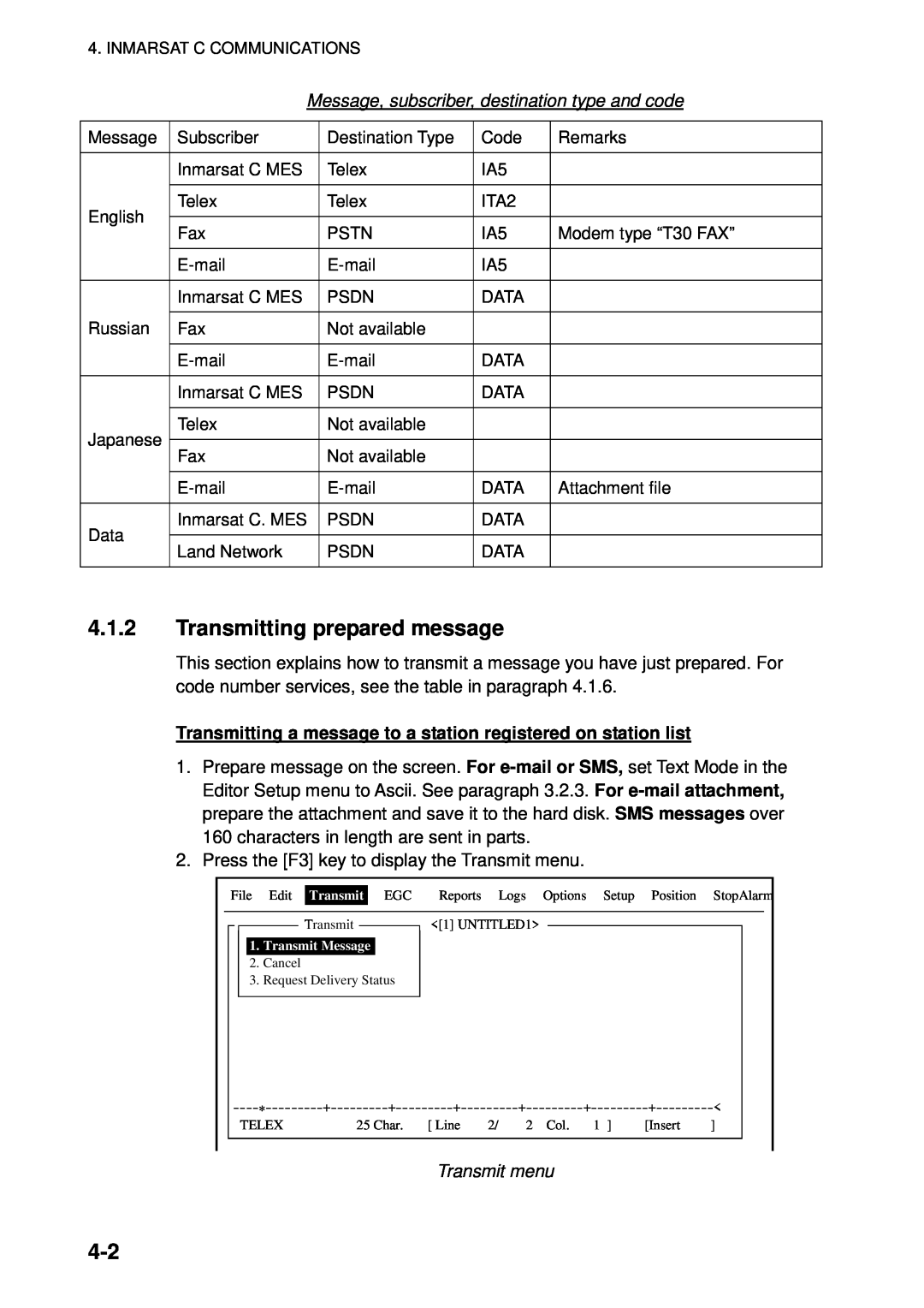 Furuno 16 manual Transmitting prepared message, Transmitting a message to a station registered on station list 