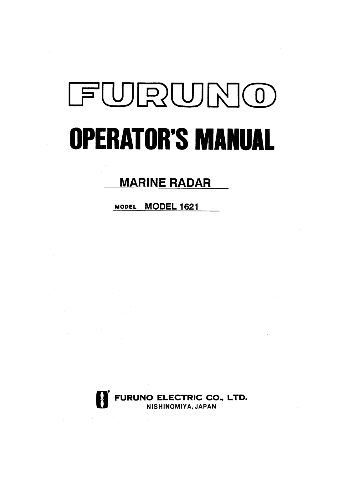 Furuno 1621 manual 