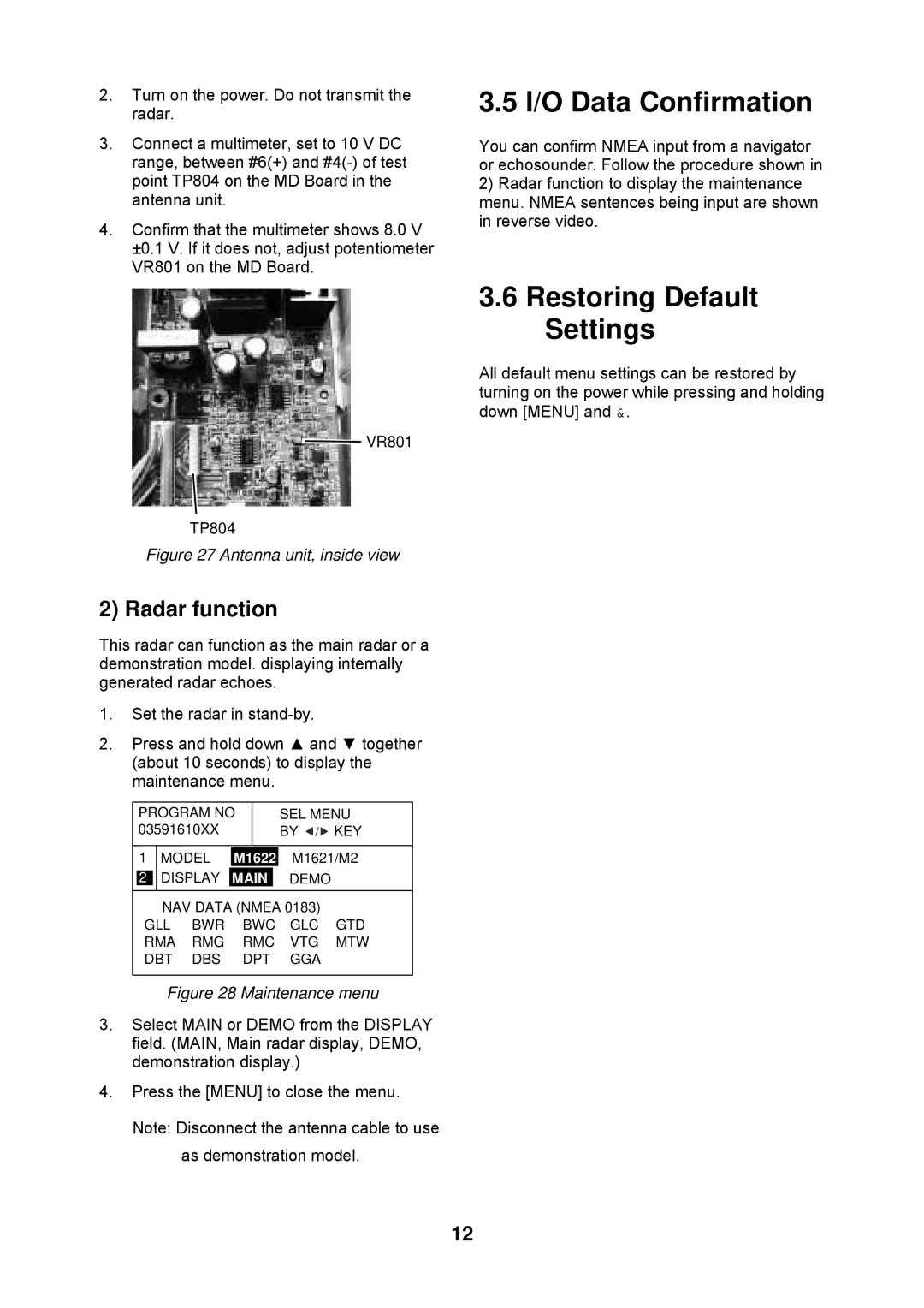 Furuno 1622 installation manual I/O Data Confirmation 