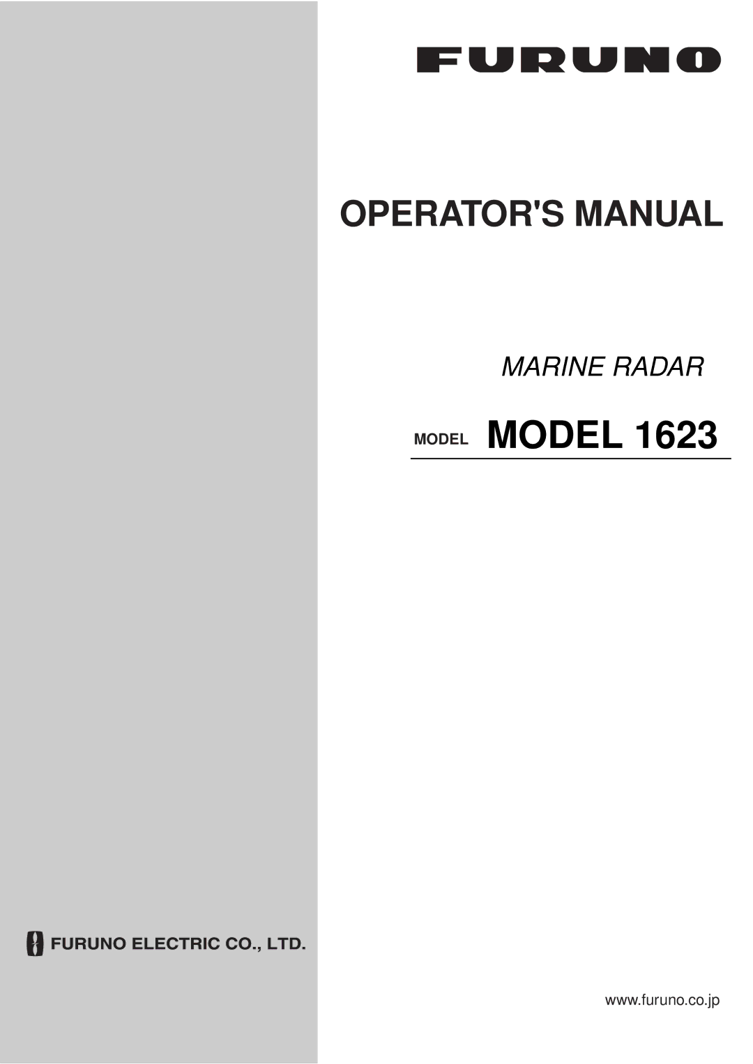 Furuno 1623 manual Model Model 