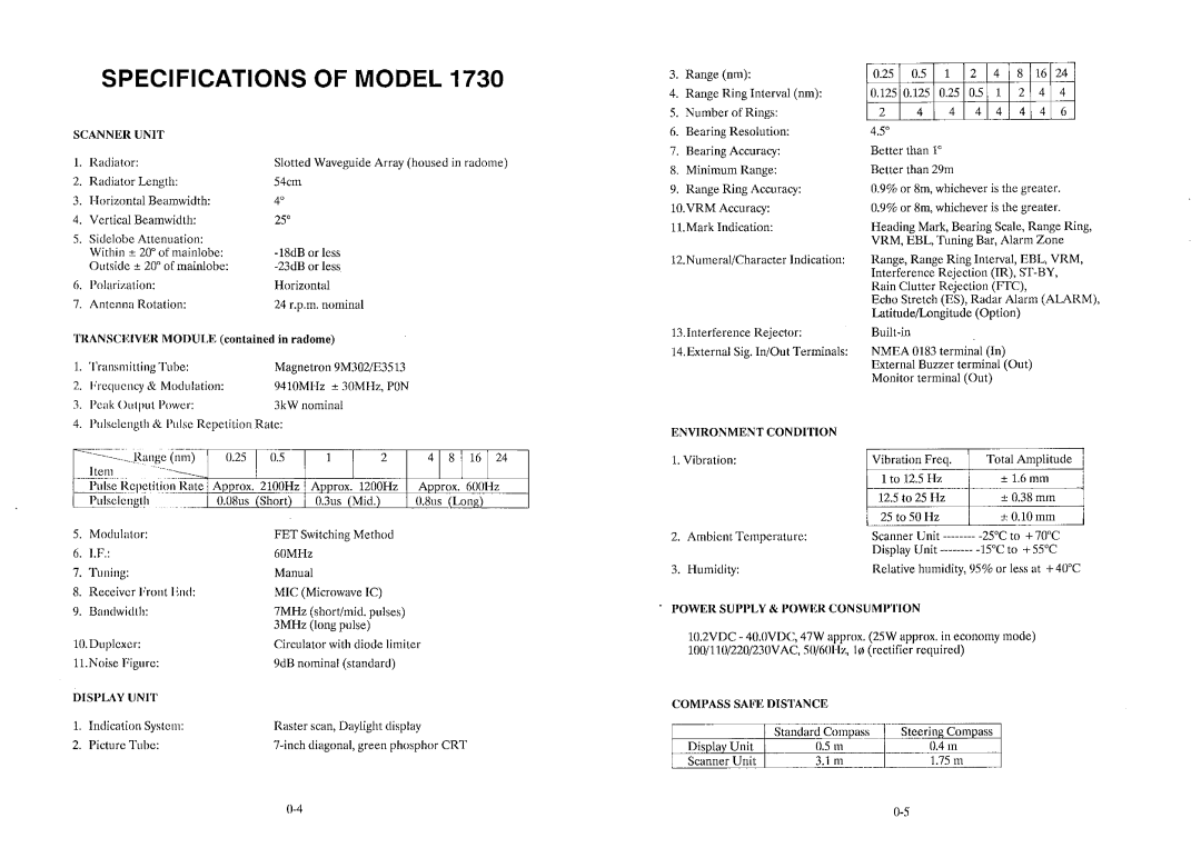 Furuno 1730 manual 