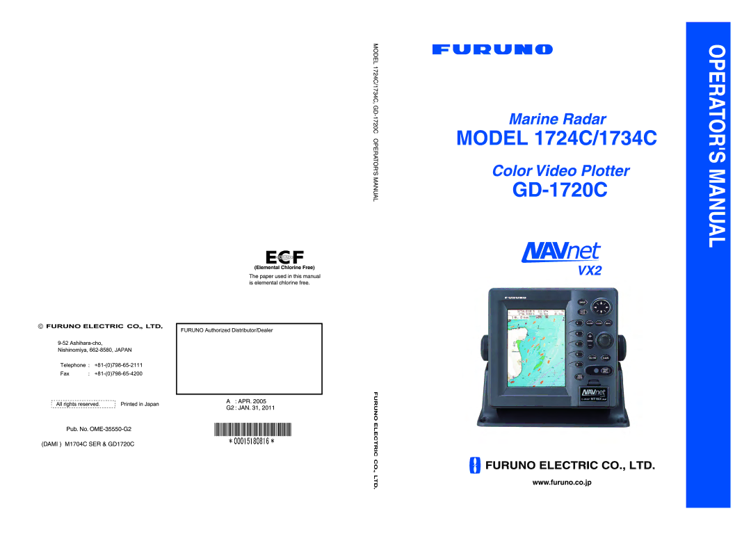 Furuno 1724C, 1734C manual 