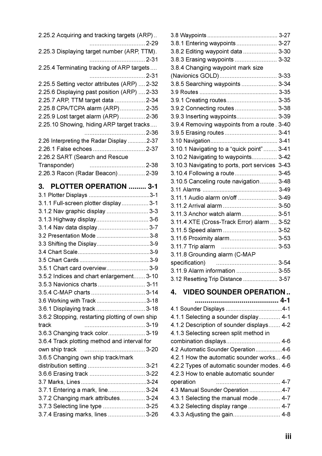 Furuno 1734C manual Iii, Plotter Operation 