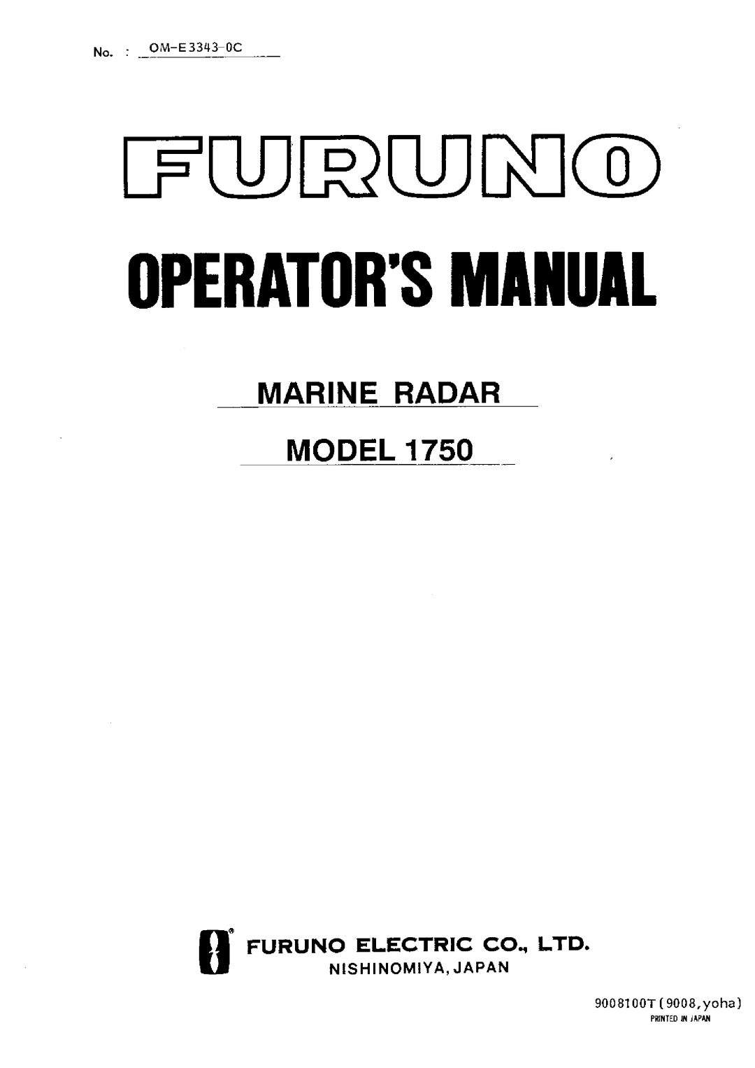 Furuno 1750 manual 