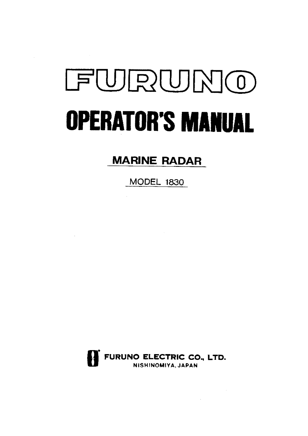 Furuno 1830 manual 