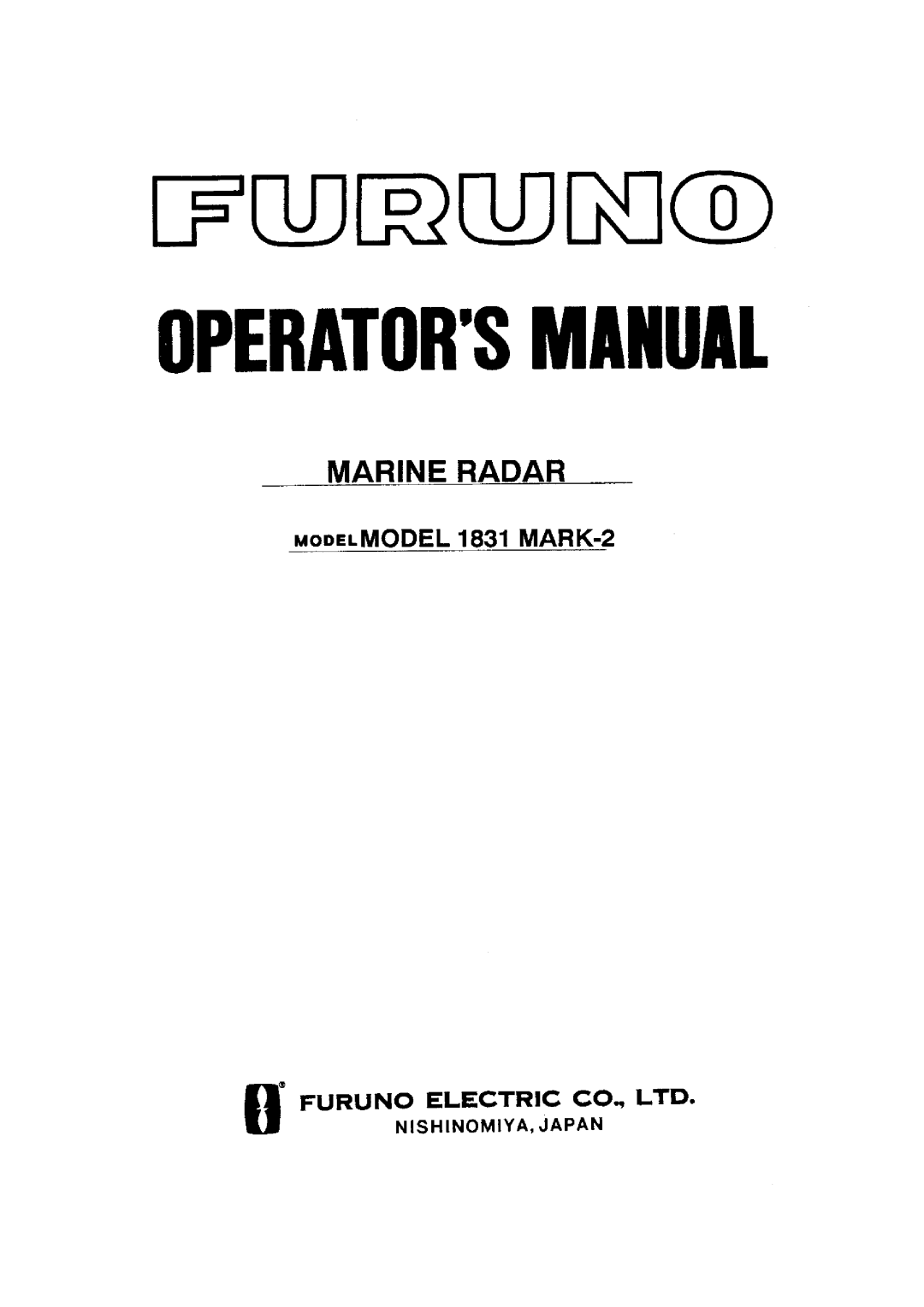 Furuno 1831 manual 