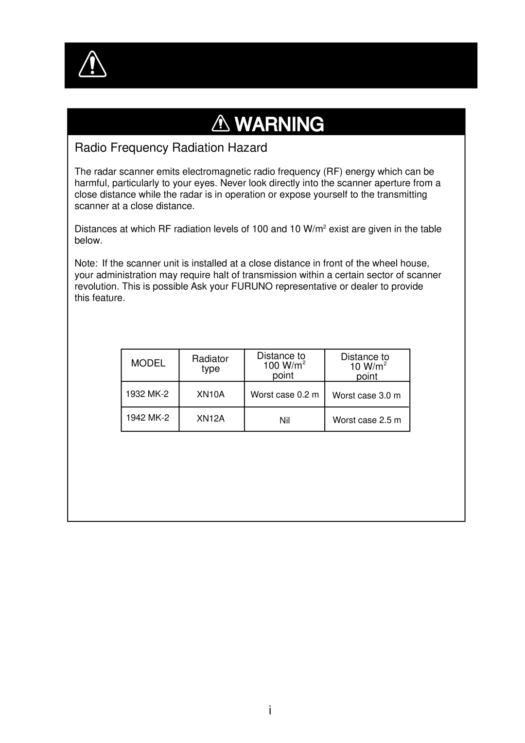 Furuno 1932 MARK-2 manual Safety Instructions 