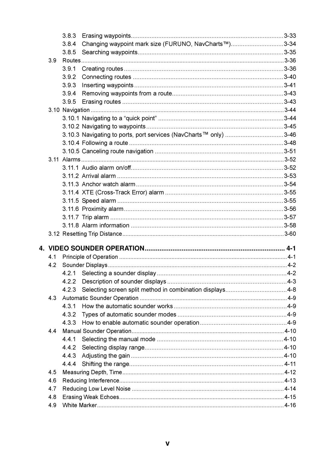 Furuno 1943C, 1933C, 1833C manual Video Sounder Operation 