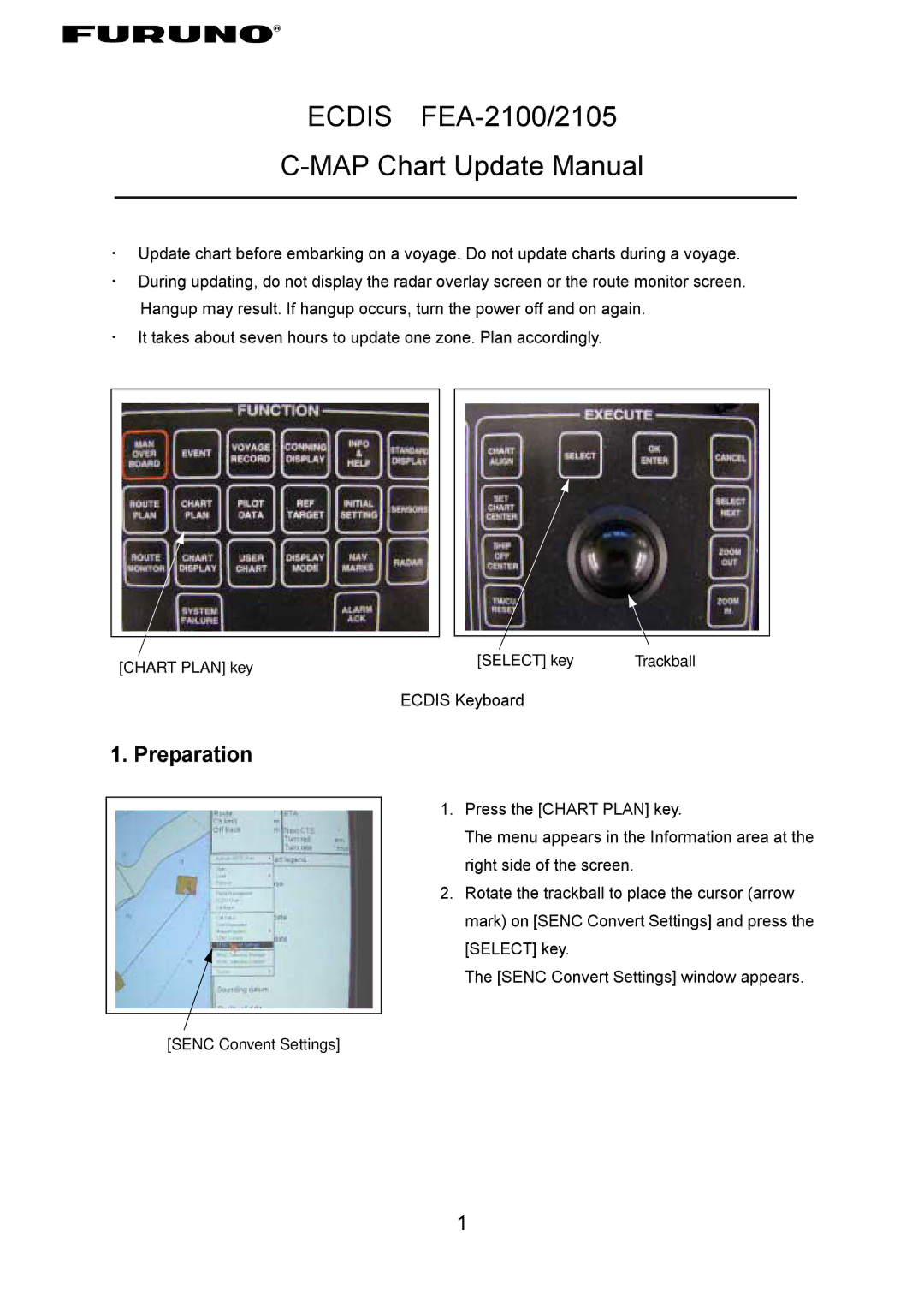 Furuno manual Ecdis FEA-2100/2105 MAP Chart Update Manual 