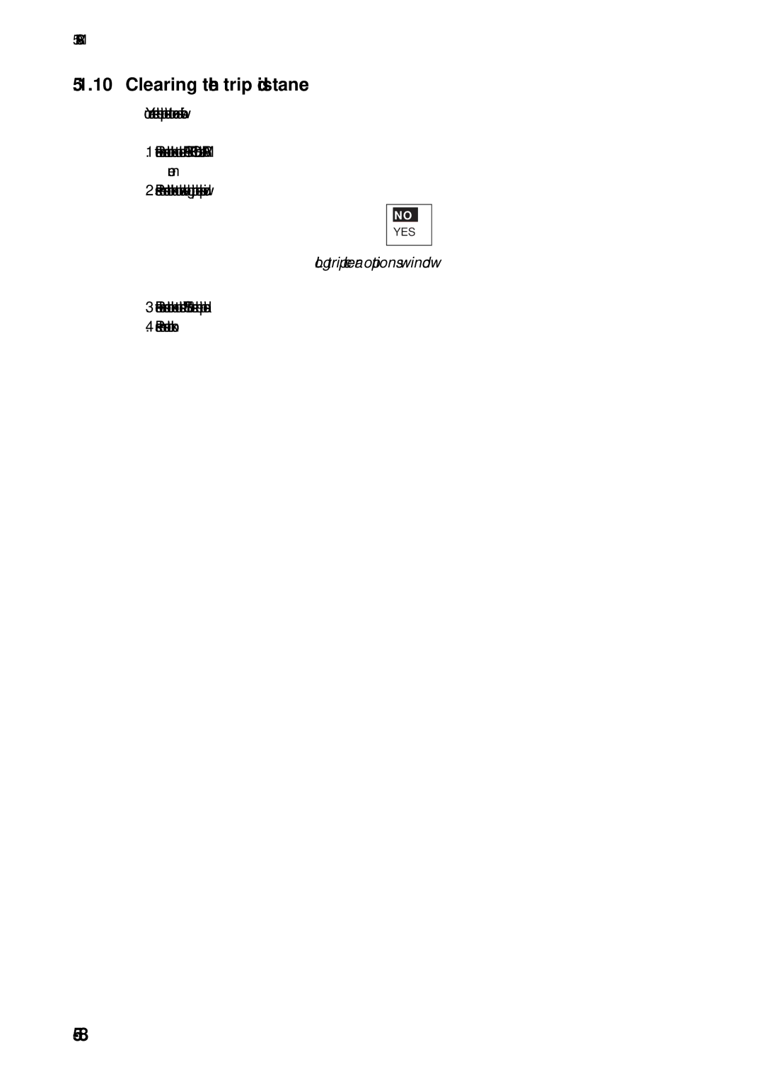 Furuno 500 manual Clearing the trip distance, Log trip clear options window 