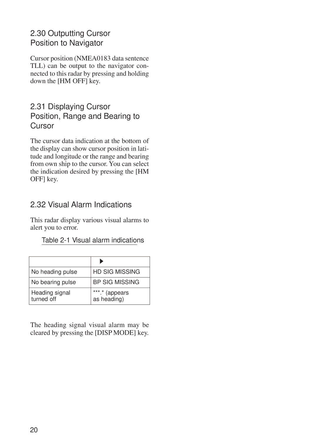 Furuno 821, 841 manual Outputting Cursor Position to Navigator, Displaying Cursor Position, Range and Bearing to Cursor 