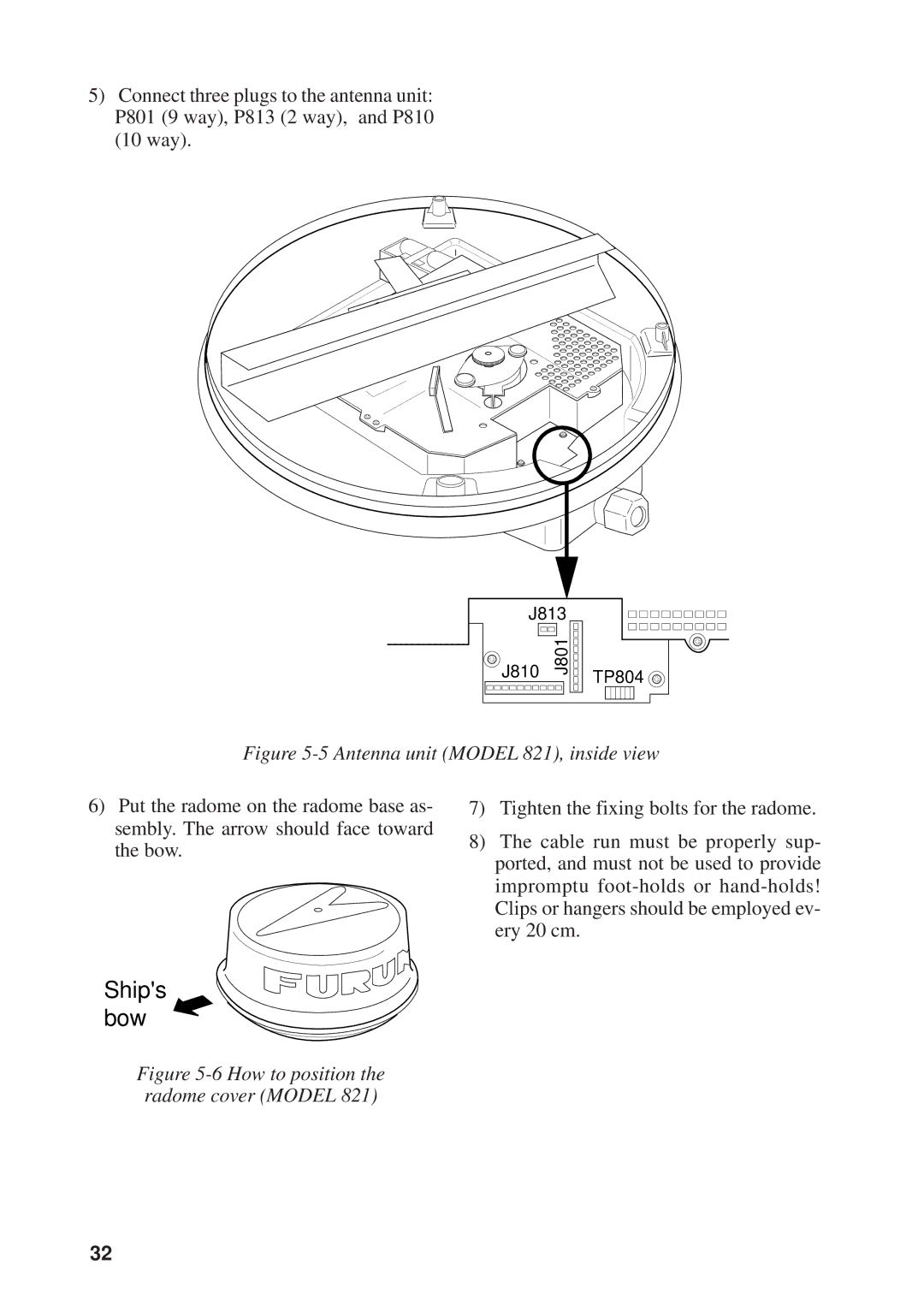 Furuno 821, 841 manual Ships bow 