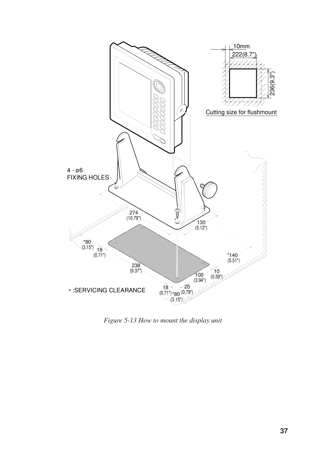 Furuno 841, 821 manual How to mount the display unit 