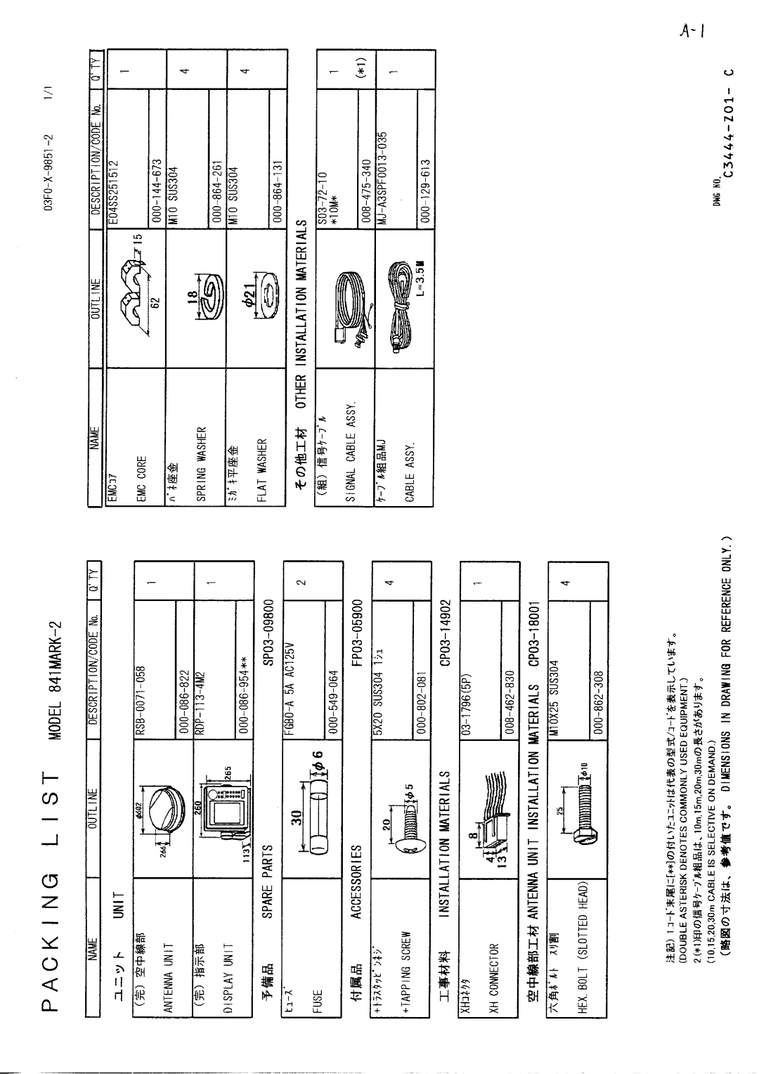 Furuno 841 MARK-2 manual 