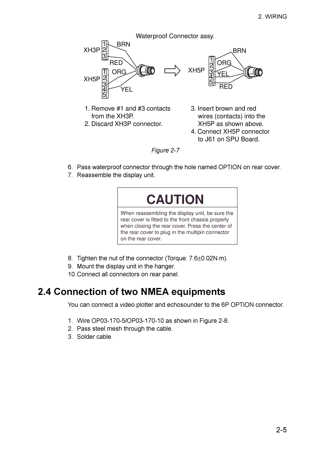 Furuno 851 MARK-2 installation manual Connection of two Nmea equipments 