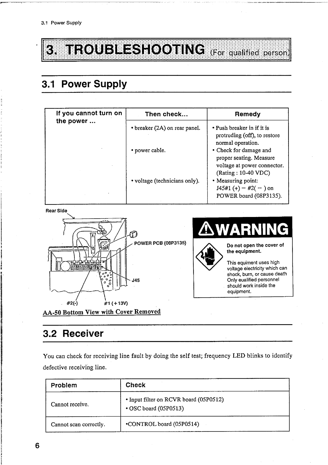 Furuno AA50 AA50R MF, AA50 AA50R HF manual 