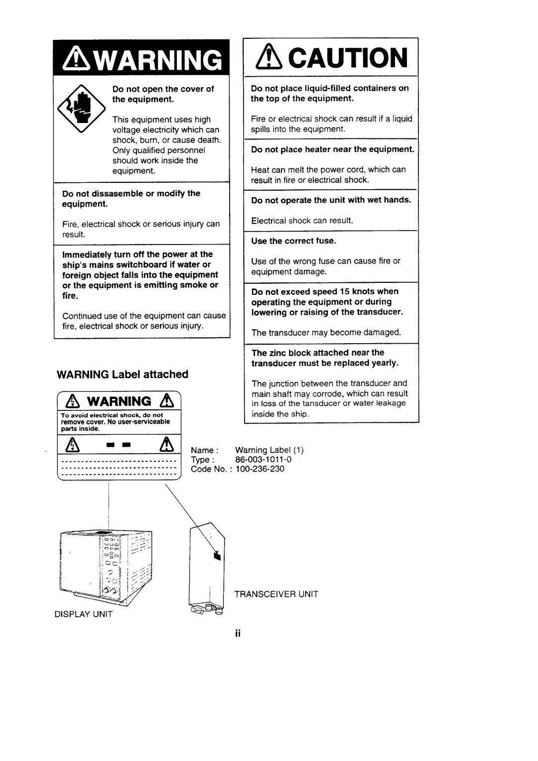 Furuno CH-28 manual 