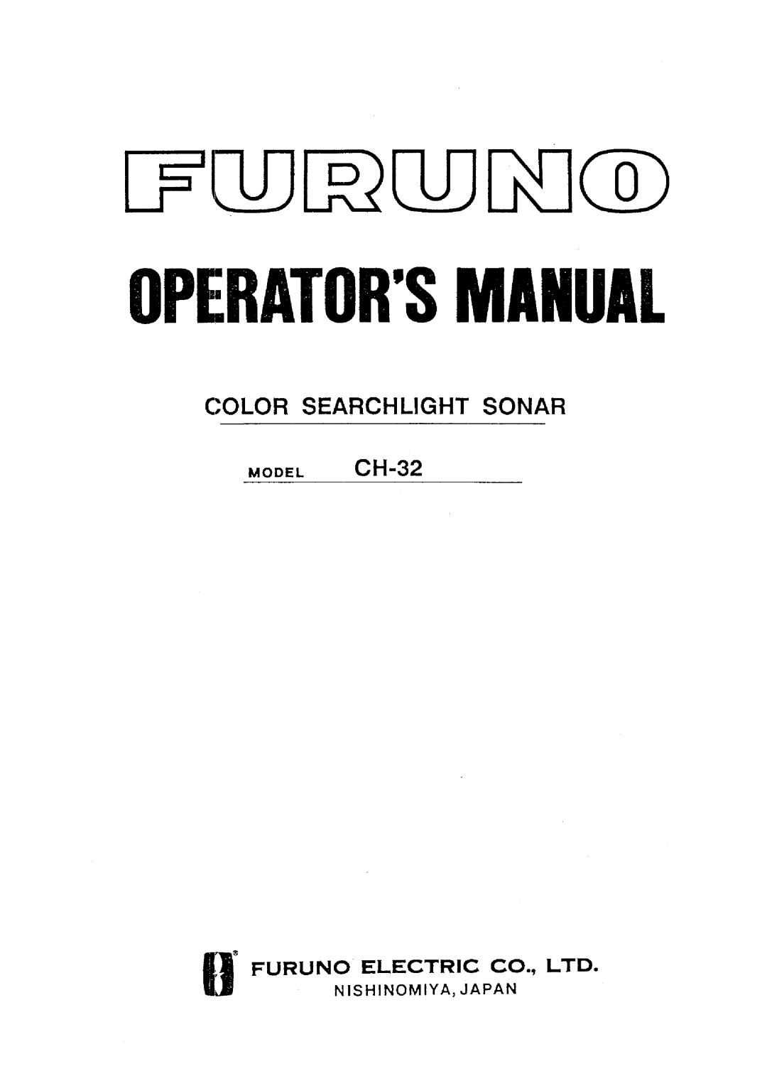 Furuno CH-32 manual 