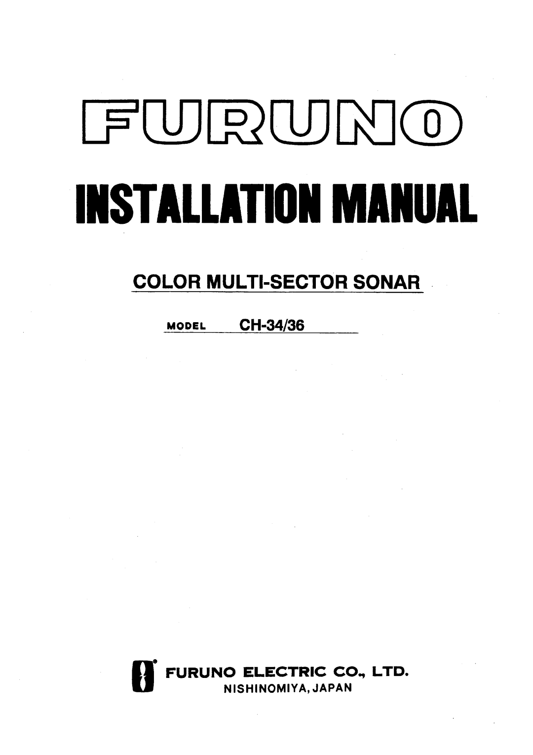 Furuno CH-34/36 manual 