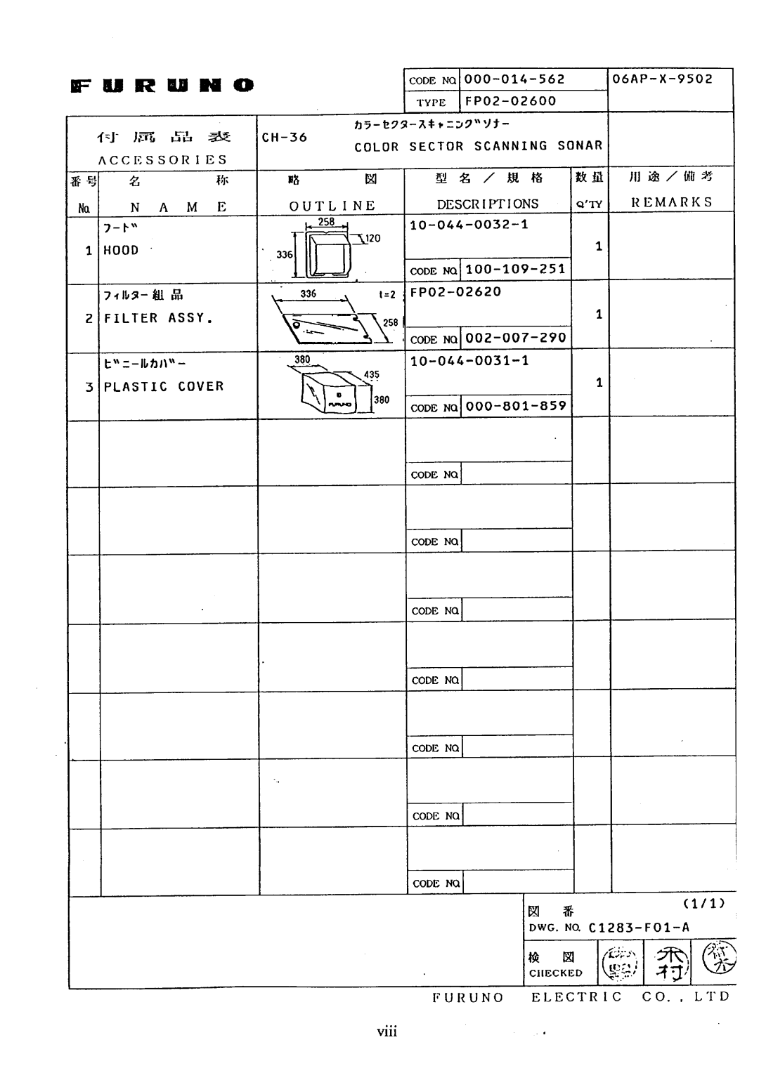 Furuno CH-34/36 manual 