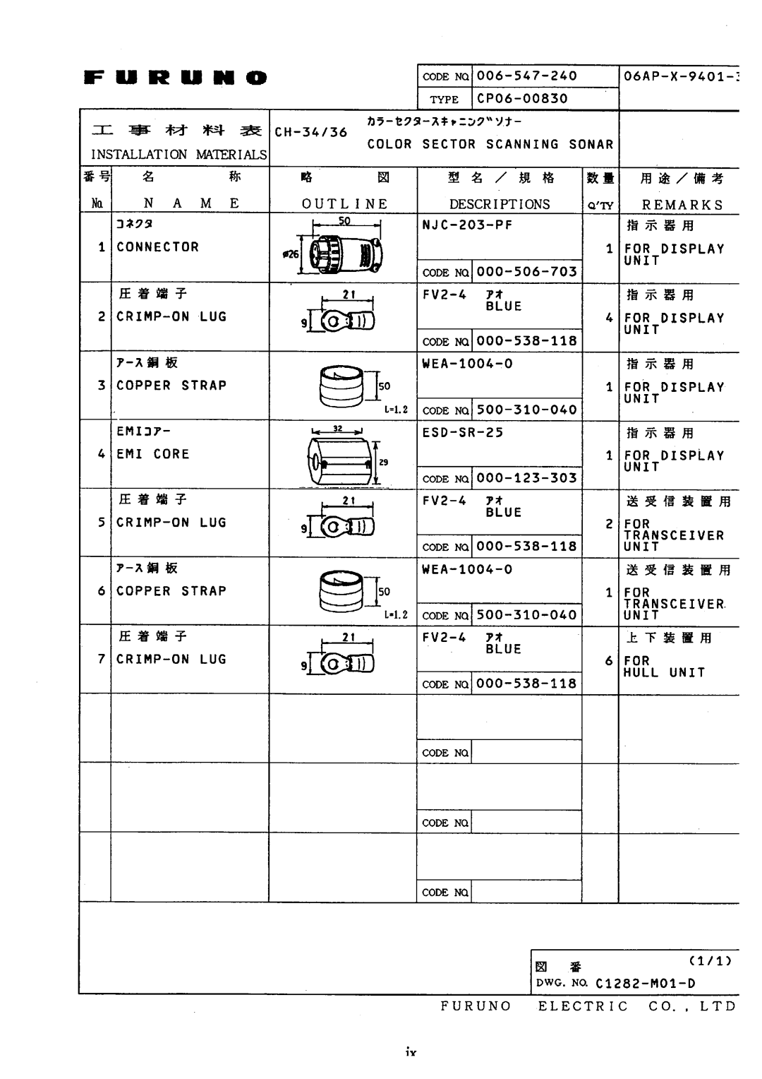 Furuno CH-34/36 manual 