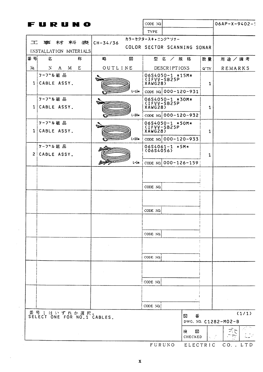 Furuno CH-34/36 manual 