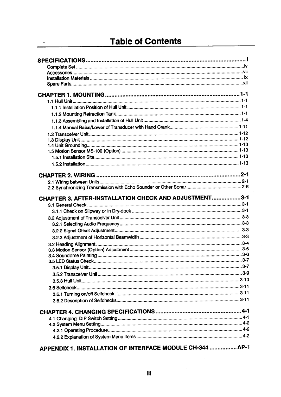 Furuno CH-34/36 manual 