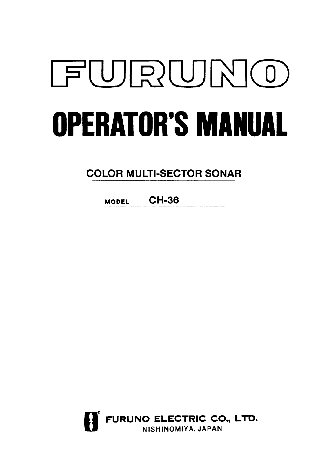 Furuno CH-36 manual 