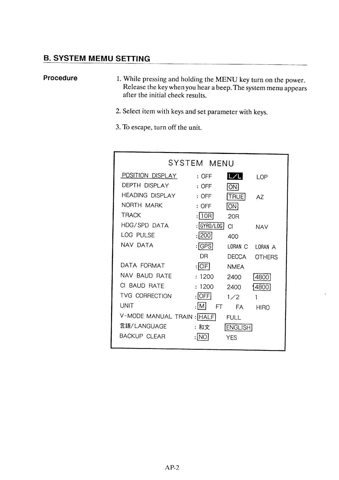 Furuno CH-36 manual 