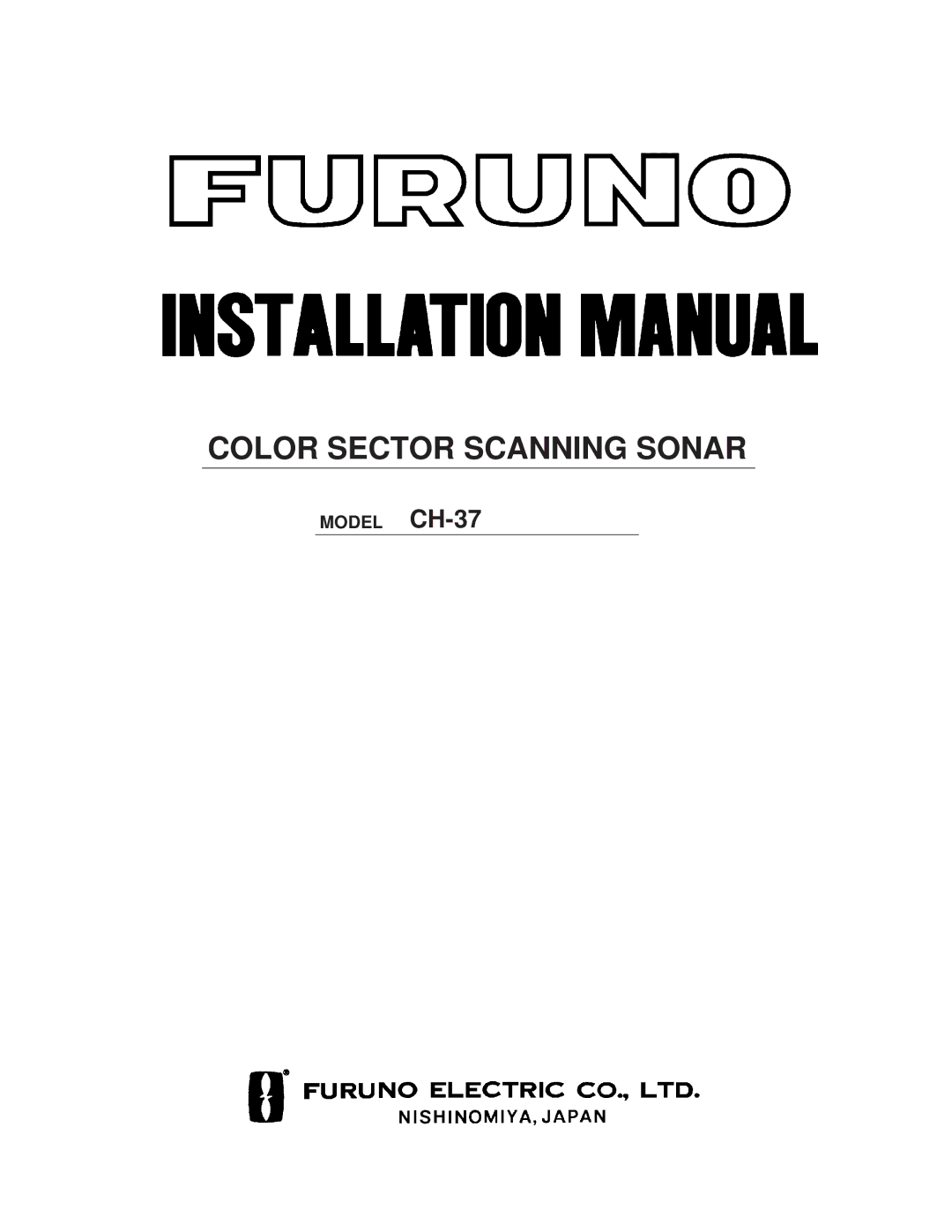 Furuno CH-37 manual Color Sector Scanning Sonar 