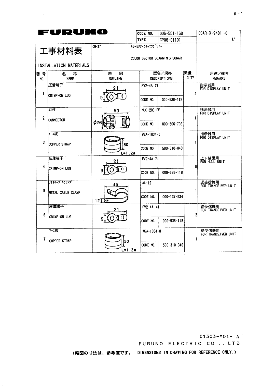 Furuno CH-37 manual 