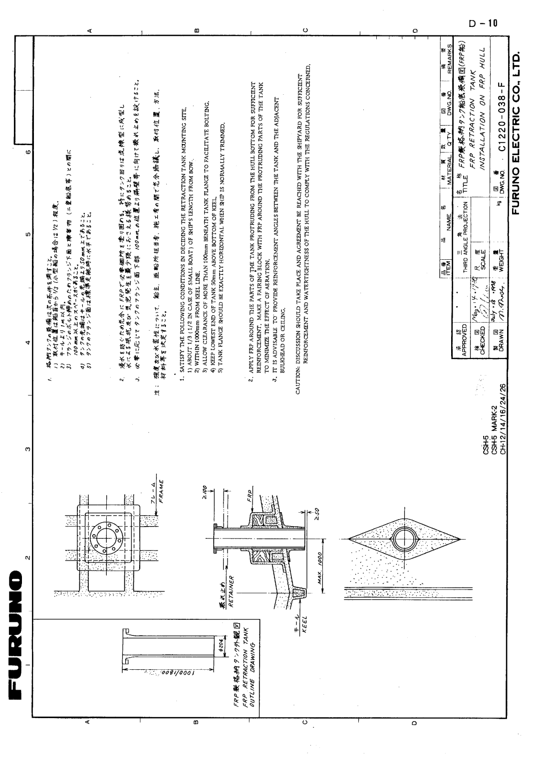 Furuno CH-37 manual 