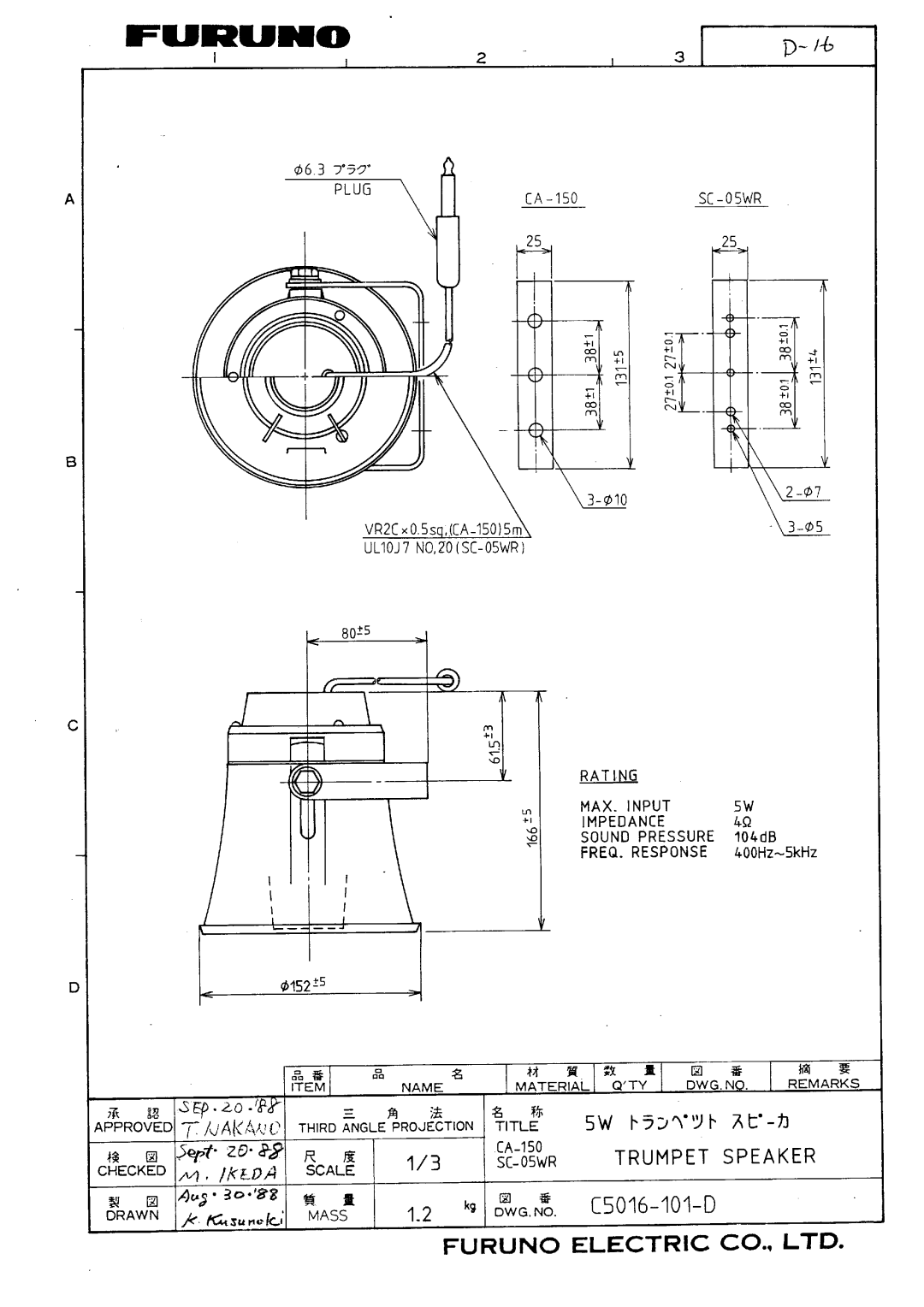 Furuno CH-37 manual 