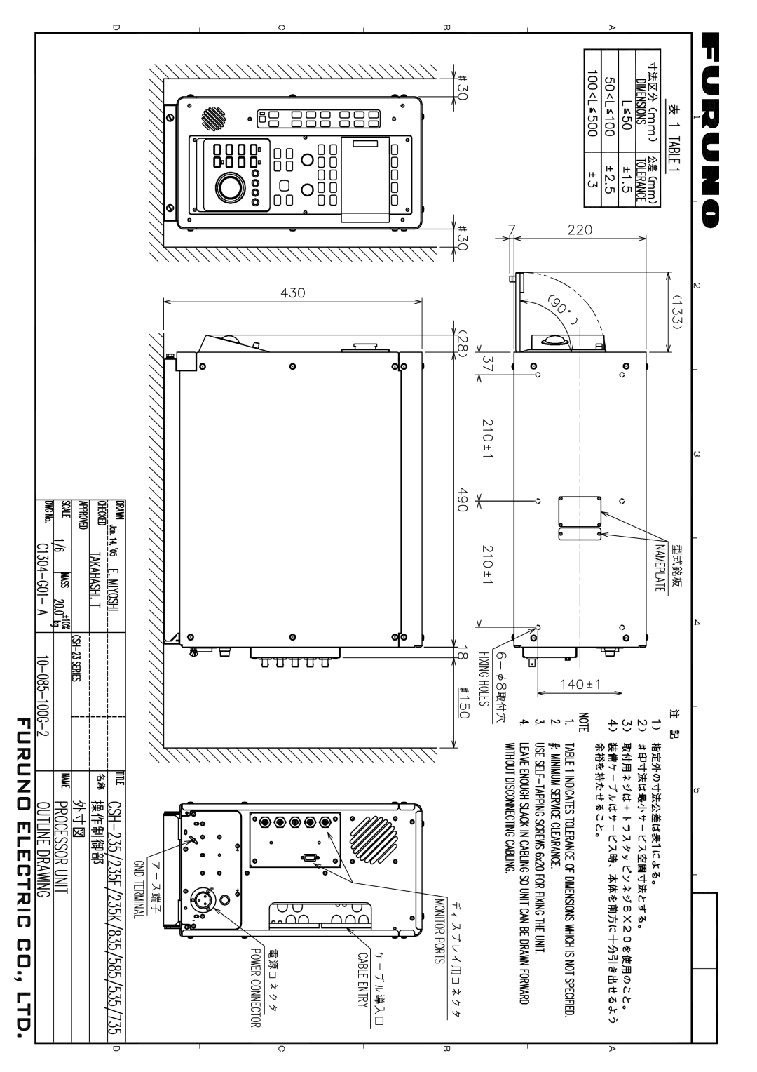 Furuno CSH-23F, CSH-24F manual 