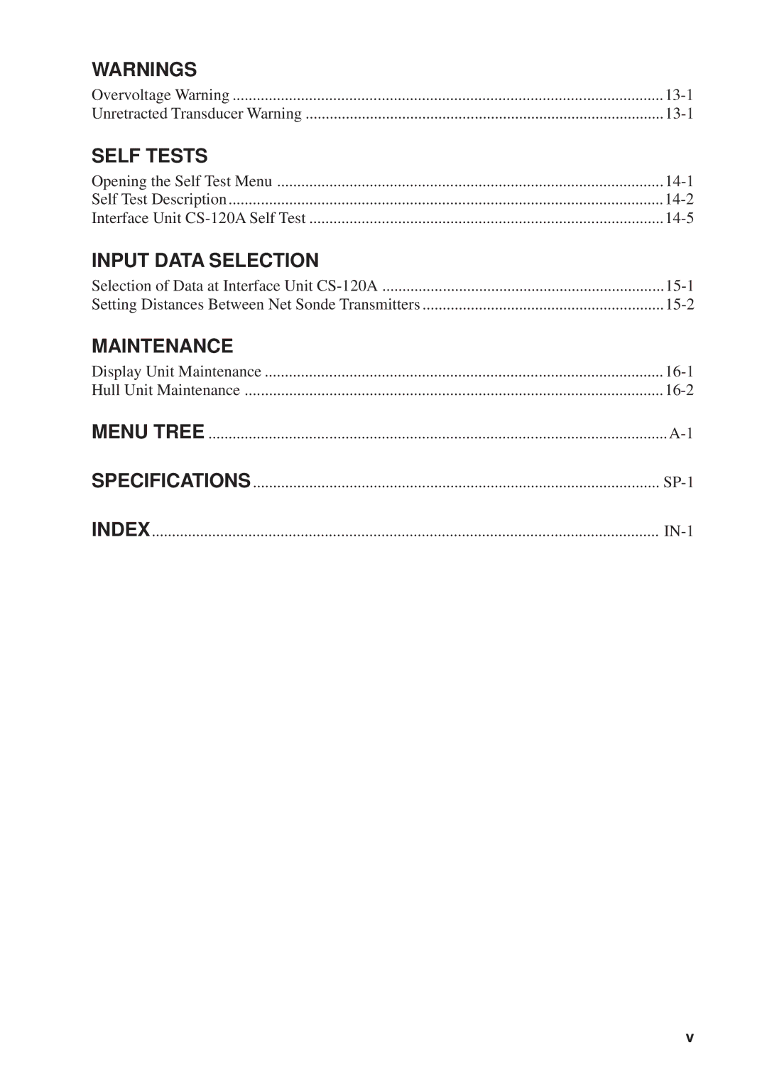 Furuno CSH-23F/24F manual Self Tests 