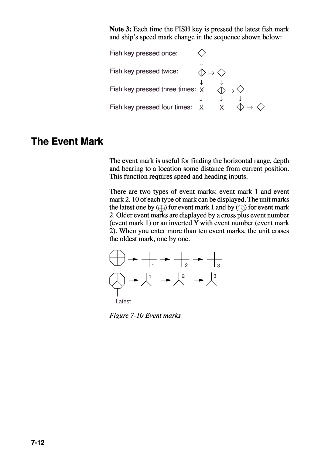 Furuno CSH-53 manual The Event Mark, 10 Event marks 