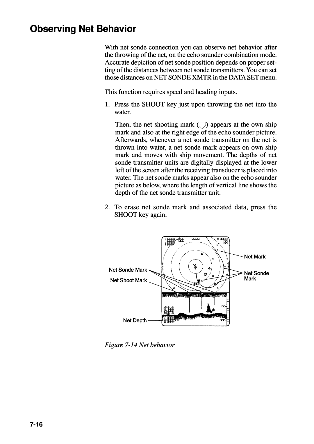 Furuno CSH-53 manual Observing Net Behavior, 14 Net behavior 