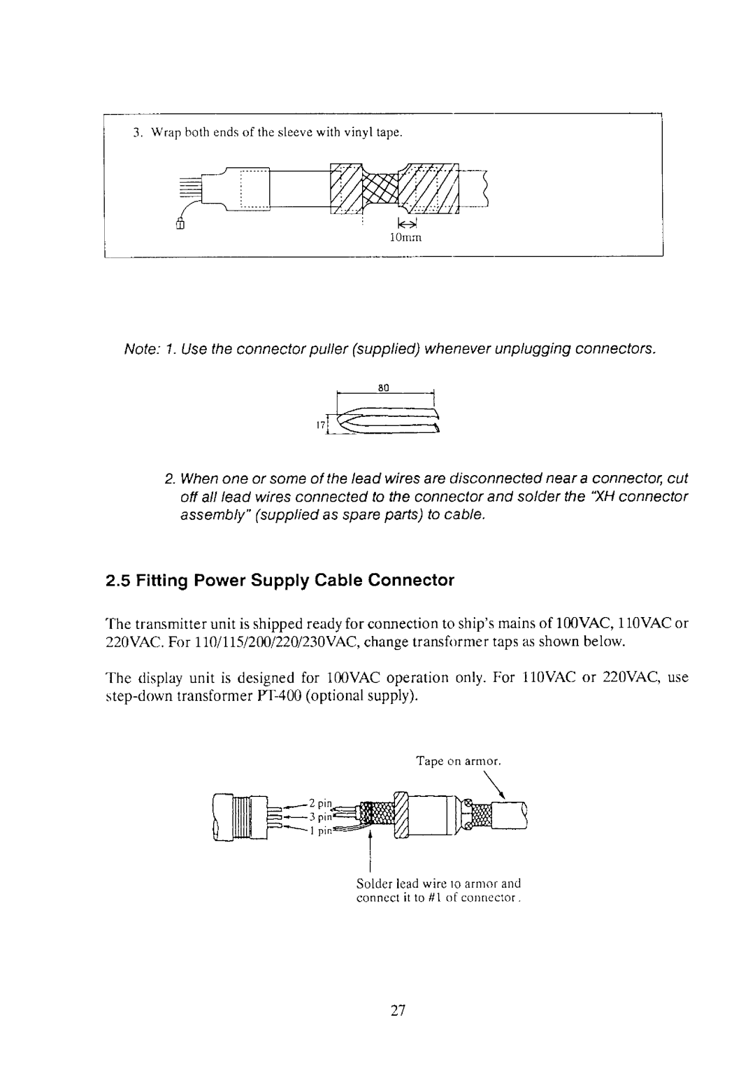 Furuno CSH-55 manual 