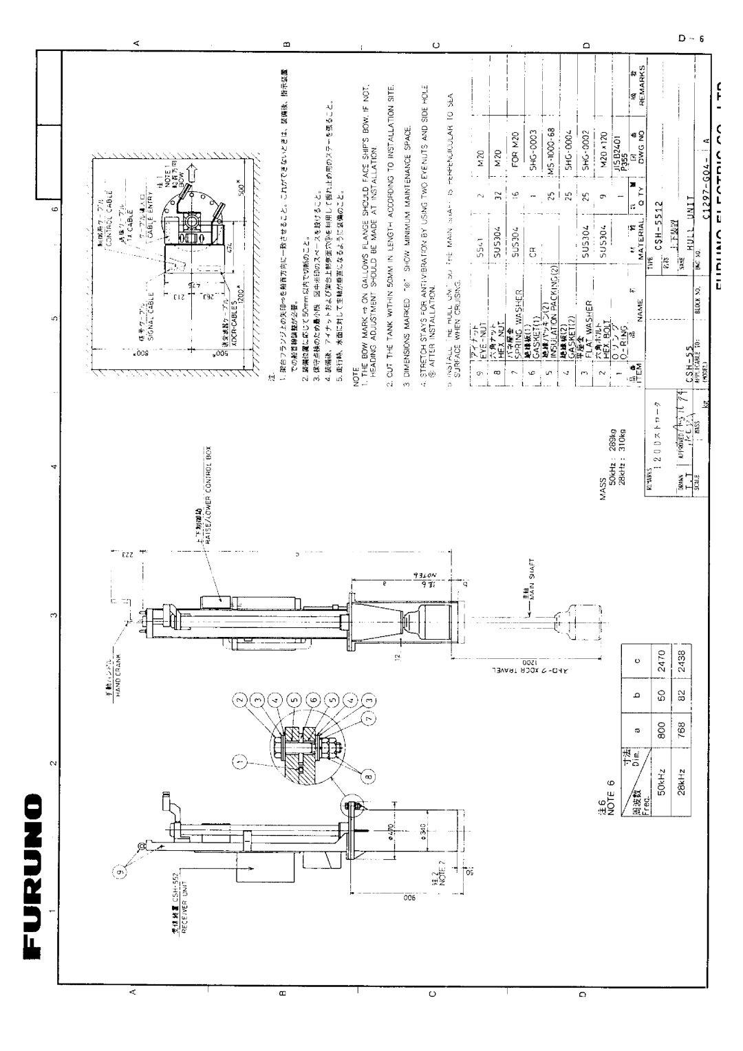 Furuno CSH-55 manual 