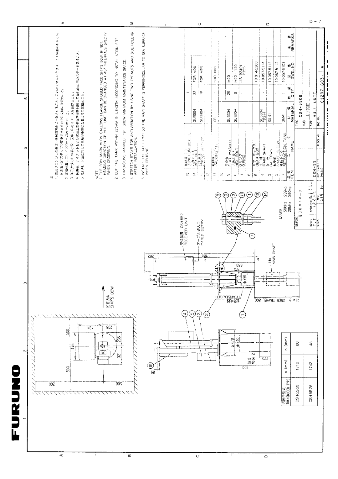 Furuno CSH-55 manual 