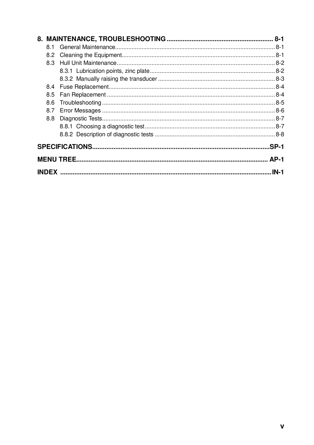 Furuno CSH-5L/CSH-8L manual Index 