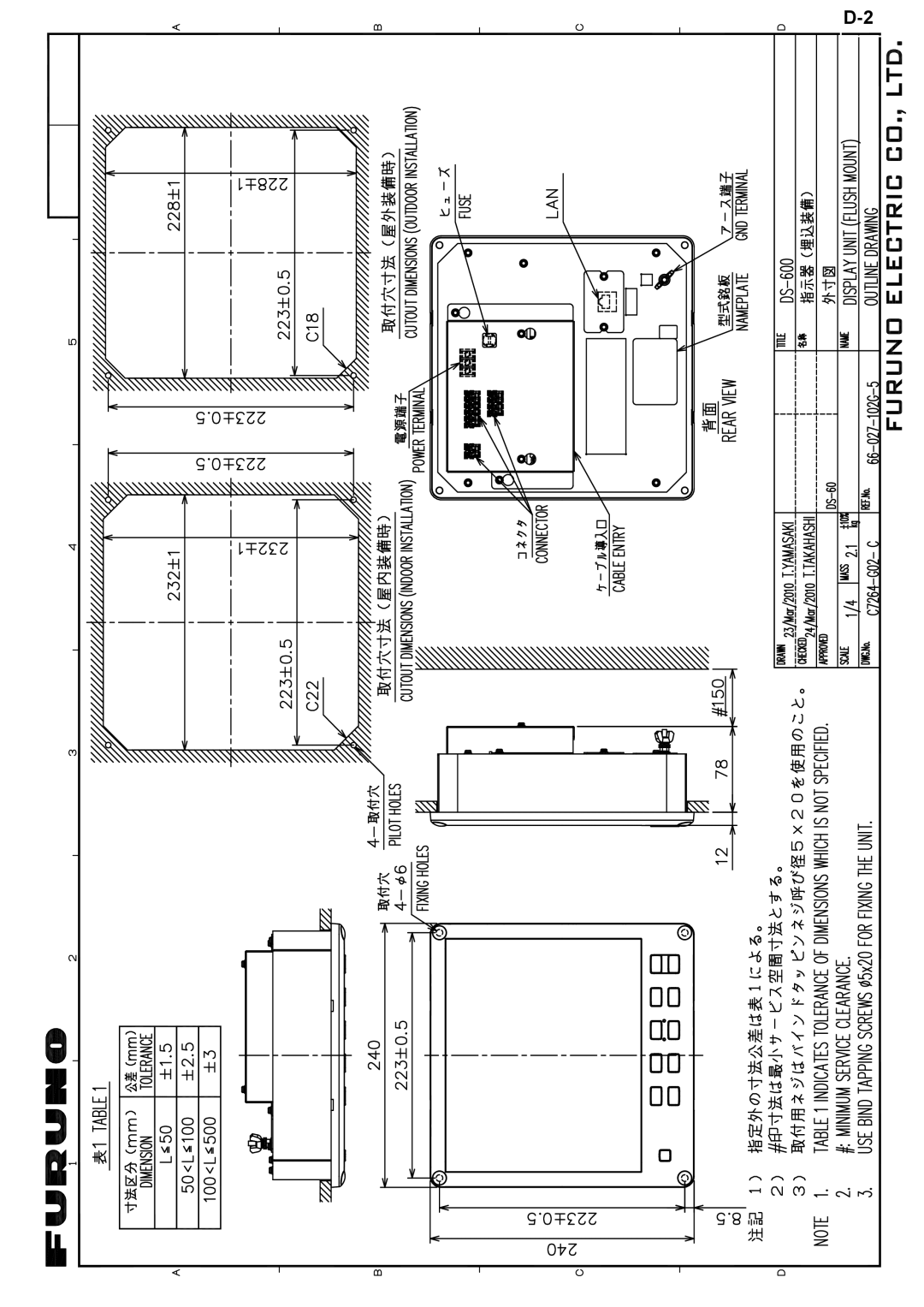 Furuno DS-60 installation manual 