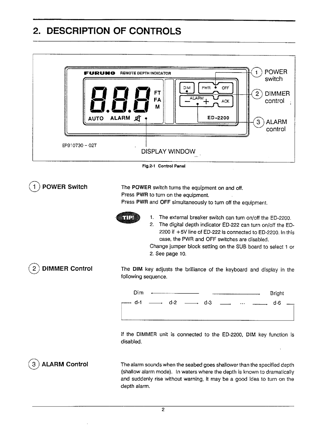 Furuno ED-2200 manual 