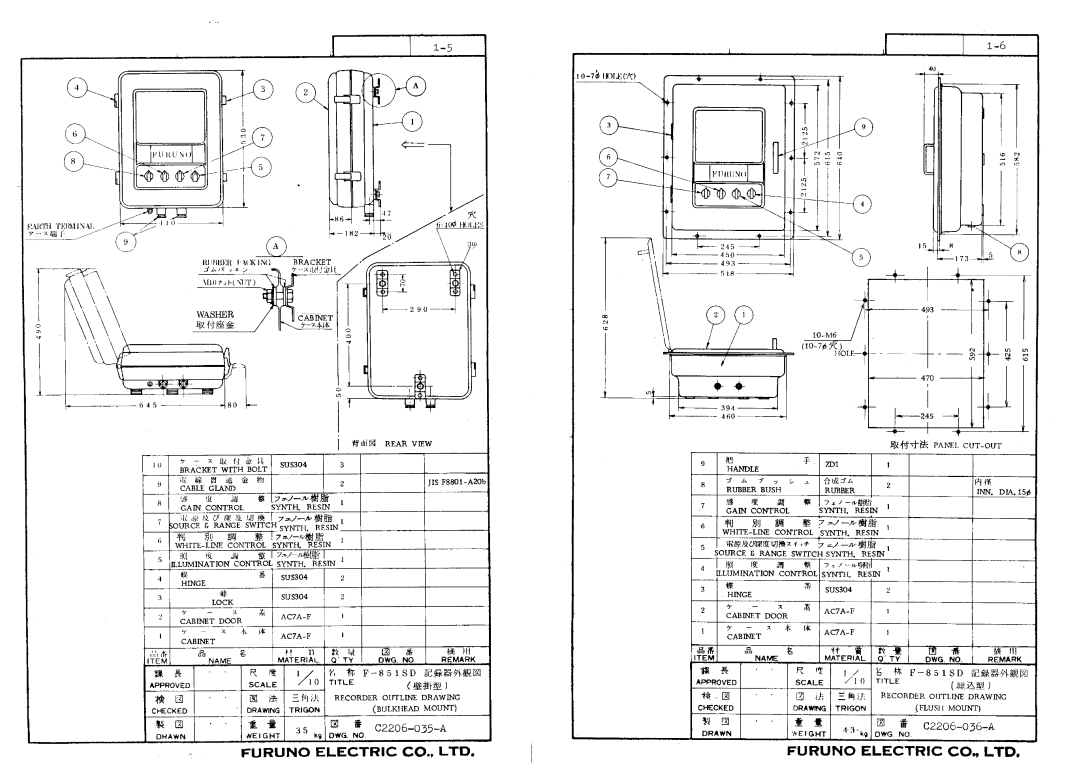 Furuno F-851SD manual 