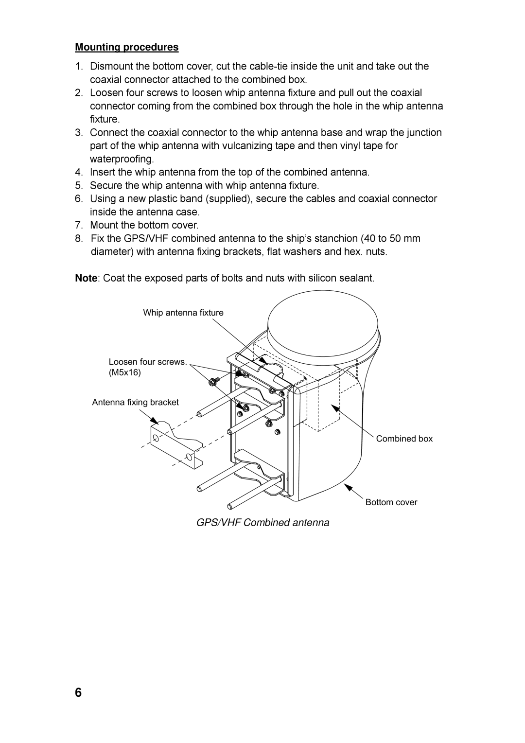 Furuno FA-100 manual Mounting procedures 