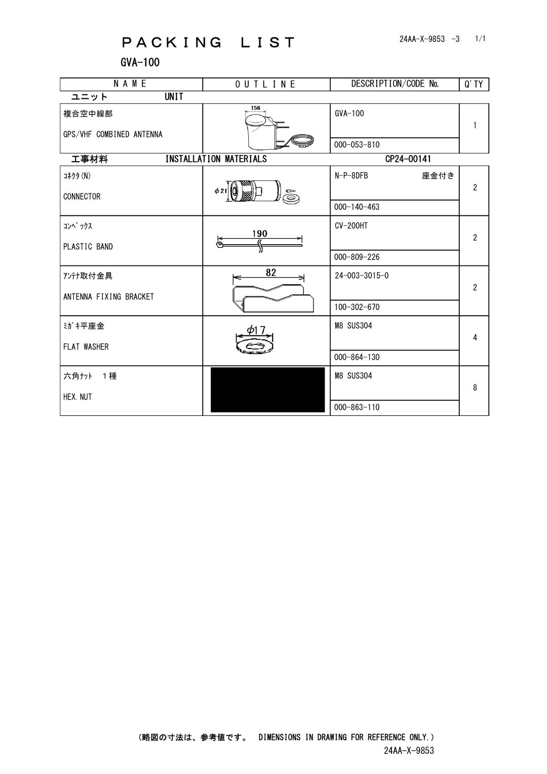 Furuno FA-100 manual GVA-100 